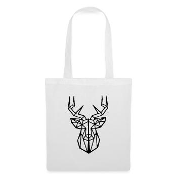 Cerf cerf cerf cerf chasseur de tête - Sac en tissu - blanc - Devant