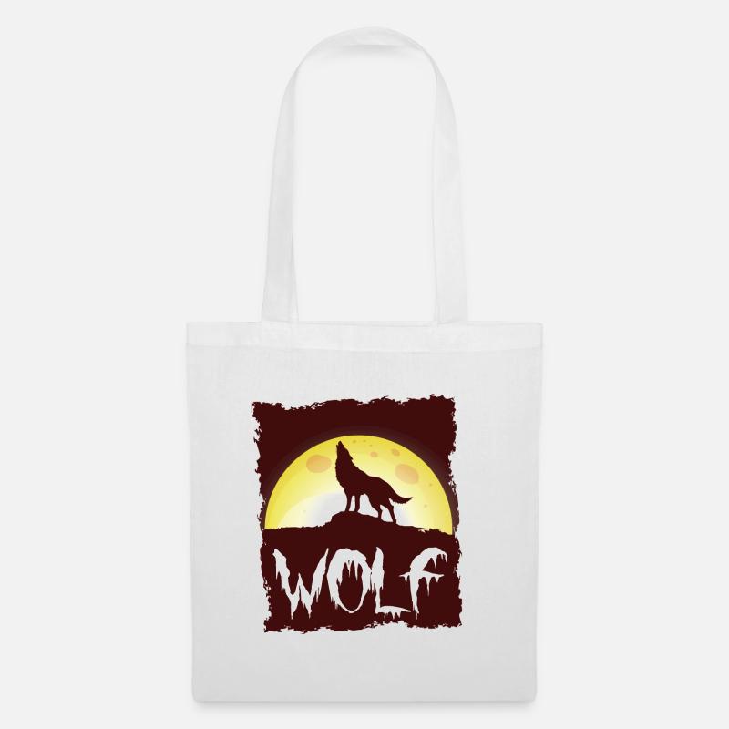 Wolf - Stoffbeutel - Weiß