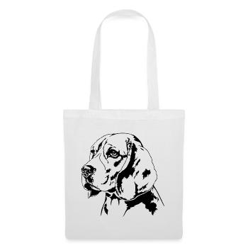 BEAGLE Hundeportrait Hund Hunde Wilsigns Jagdhund - Stoffbeutel - Weiß - Vorne
