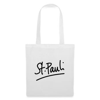 St. Pauli - écriture - Sac en tissu - blanc - Devant