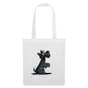 Happy Scottish Terrier I Scottie chiens cadeau - Sac en tissu - blanc - Devant
