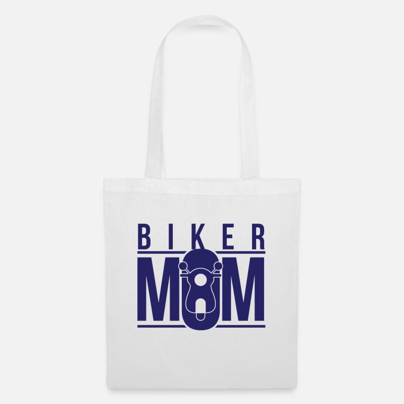 Biker Mutter Mama Motorrad Motorräder Statement - Stoffbeutel - Weiß