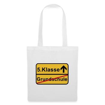 5.Klasse Aufstieg nach Grundschule - Stoffbeutel - Weiß - Vorne