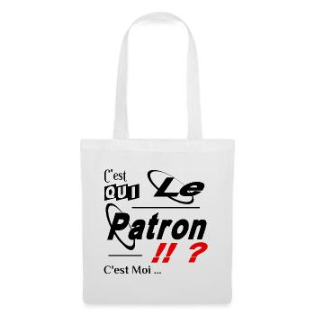 C'est qui le Patron C'est Moi - Sac en tissu - blanc - Devant