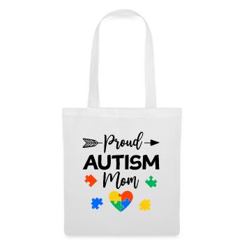 Proud Autism Mom Autisme Awareness Cadeau - Sac en tissu - blanc - Devant