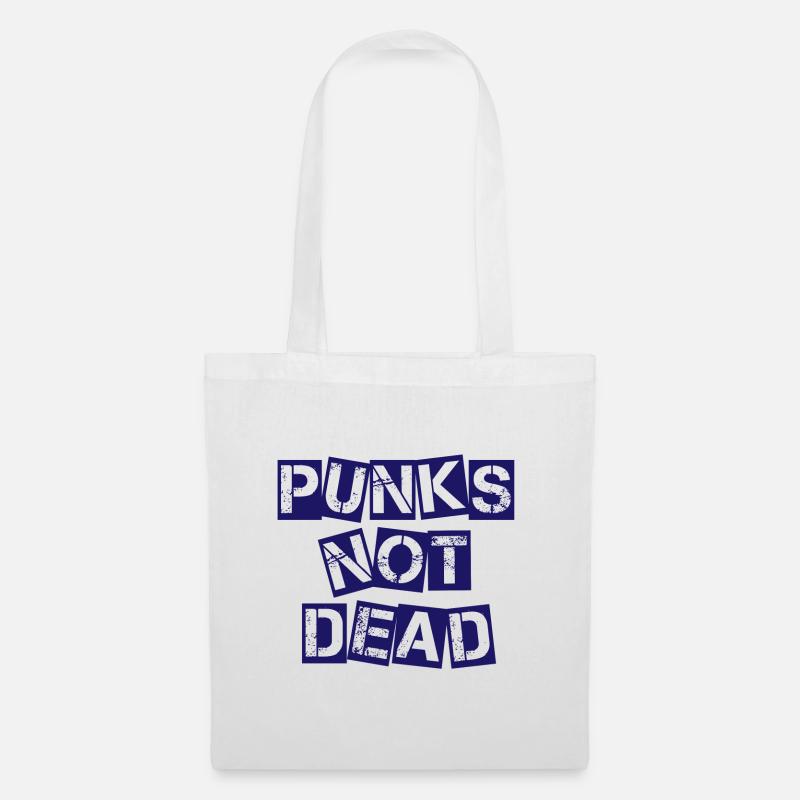 Punks not Dead Punk Rock Punker Anarchie Geschenk - Stoffbeutel - Weiß