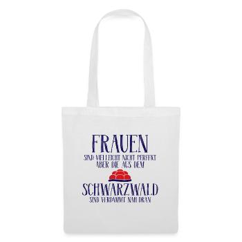 Frauen Schwarzwald Schwarzwaldmädel Geschenk - Stoffbeutel - Weiß - Vorne