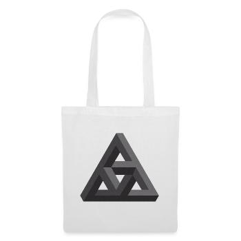 Fascinante pyramide de Penrose en gris - Sac en tissu - blanc - Devant