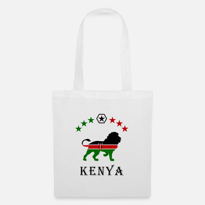 Conception de lion du Kenya - Sac en tissu - blanc