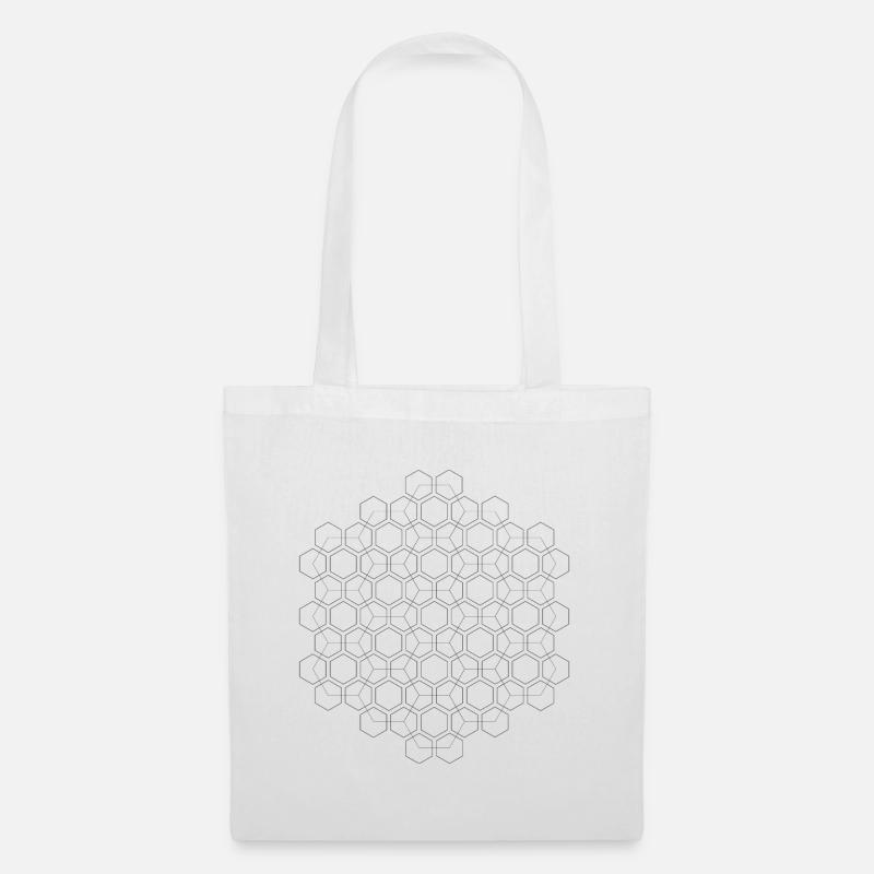 hexagon - Tote Bag - white