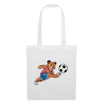 Tiger Soccer Player Soccer - Tote Bag - white - Front