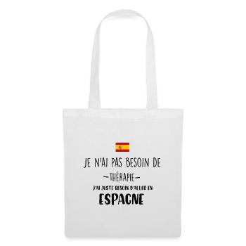 ESPAGNE - Sac en tissu - blanc - Devant