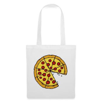 Partnerlook | Pizza Liebe Paar Pärchen Lustig - Stoffbeutel - Weiß - Vorne
