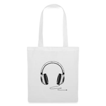 Music Headphones drown Music Headphones Painted - Tote Bag - white - Front