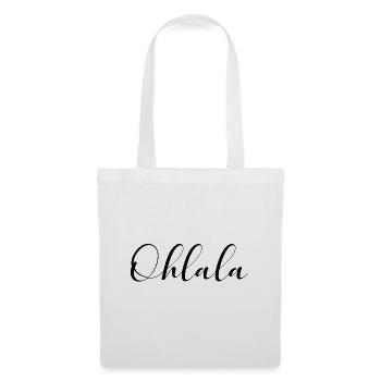 Cadeau romantique Ohlala Oh LaLa Paris France - Sac en tissu - blanc - Devant