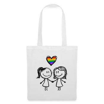 Lesbian Love Marriage Couple Pride Tolerance Equality - Tote Bag - white - Front
