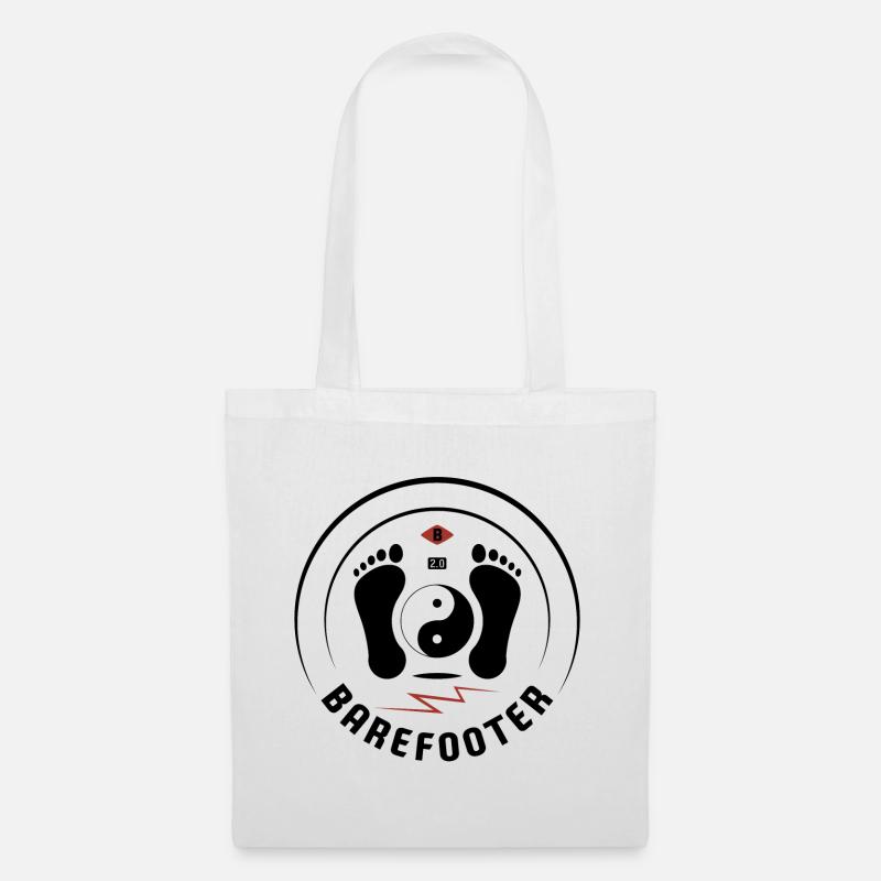 Barefooter (barfuß gehen) - T-Shirt Geschenk - Stoffbeutel - Weiß
