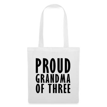 Proud Grandma Of 3 - Stoffbeutel - Weiß - Vorne