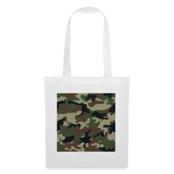 Motifs de camouflage traditionnels tapissés - Sac en tissu - blanc - Devant