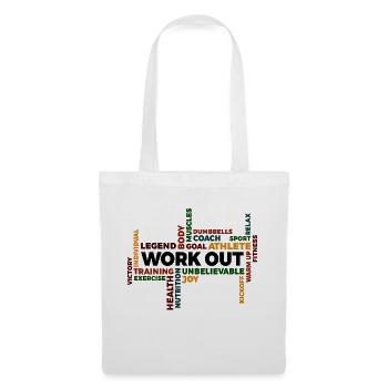 Séance d’entraînement motivation proverbe déclaration de remise en forme gym - Sac en tissu - blanc - Devant