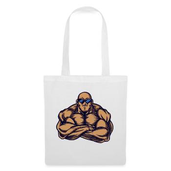 Muskelaufbau Muskelmann Bodybuilder Muskelaufbau - Stoffbeutel - Weiß - Vorne