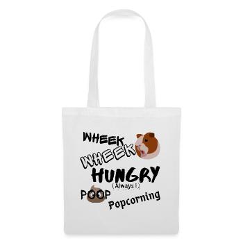 Cadeau Cochon d'inde heureux - Sac en tissu - blanc - Devant