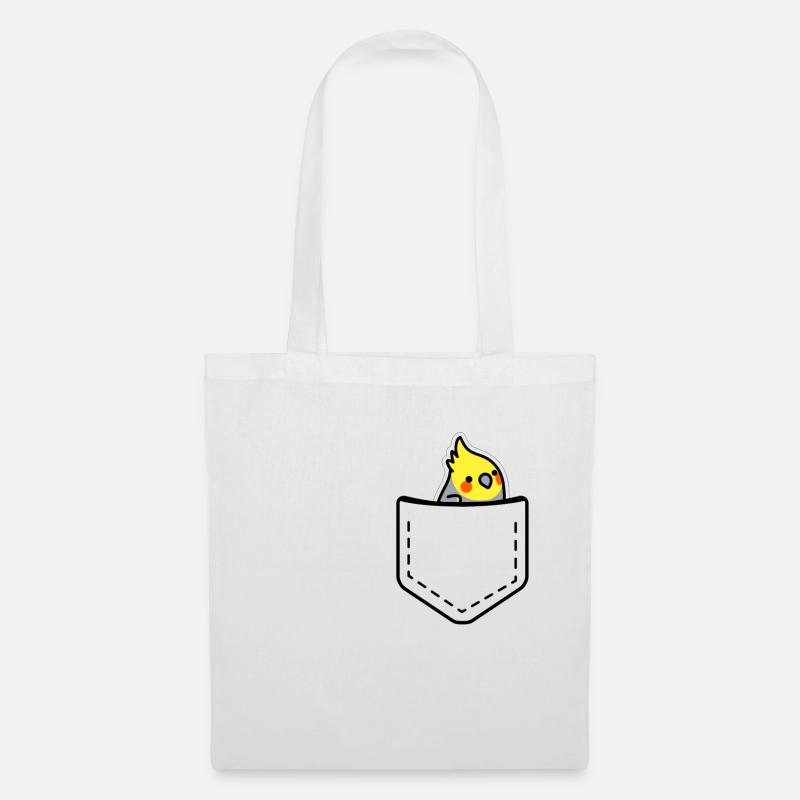 Nymphensittich in meiner Tasche - Stoffbeutel - Weiß
