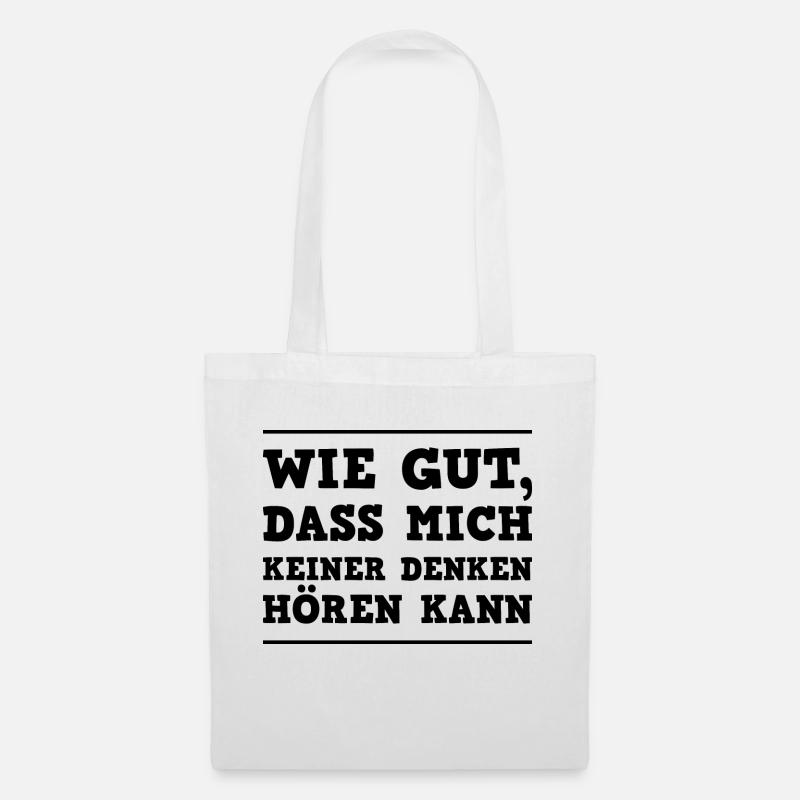 Denken Lustiger Spruch - Stoffbeutel - Weiß