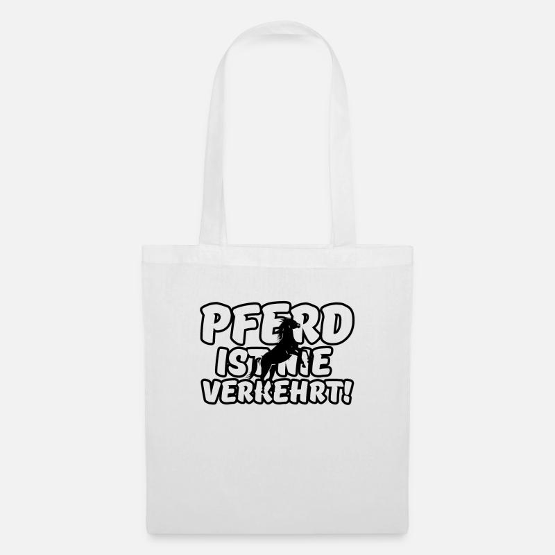Pferd Reiten Reiter Tier Sprüche - Stoffbeutel - Weiß