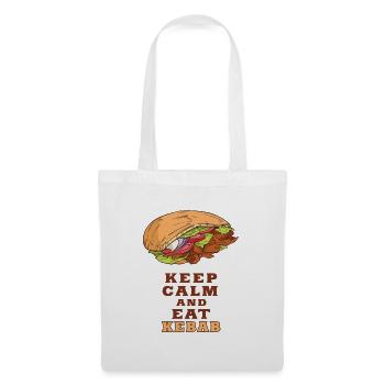 Restez calme et mangez un kebab / idée cadeau - Sac en tissu - blanc - Devant