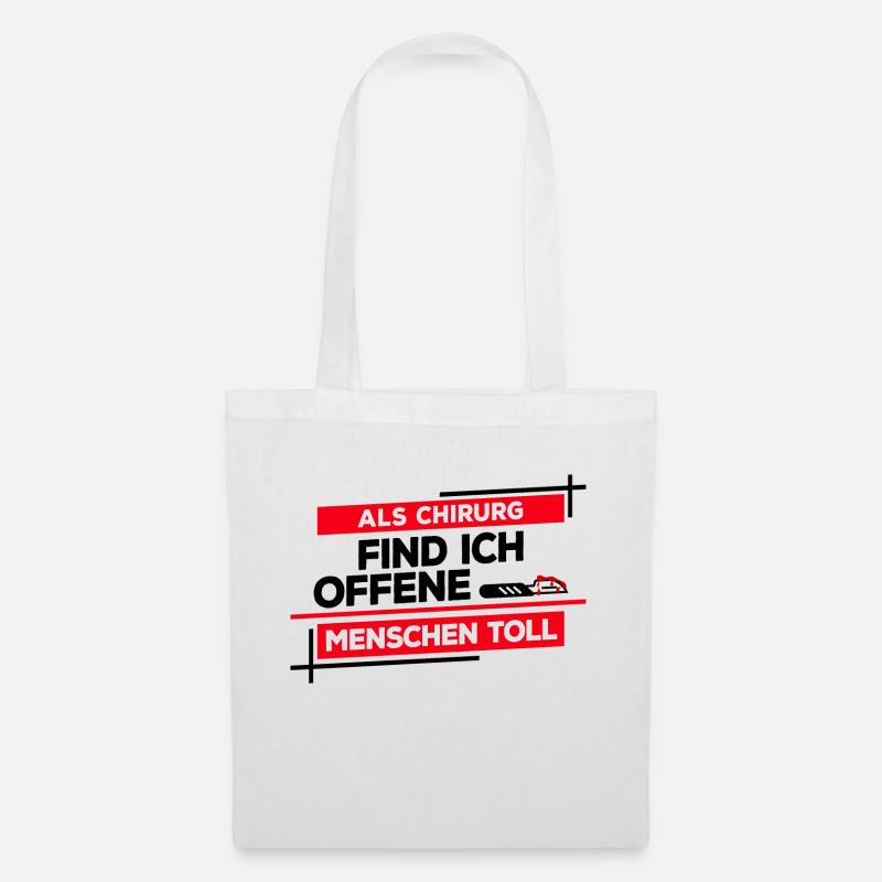 Chirurg Chirurgie Notarzt Operation Lustig Spruch - Stoffbeutel - Weiß