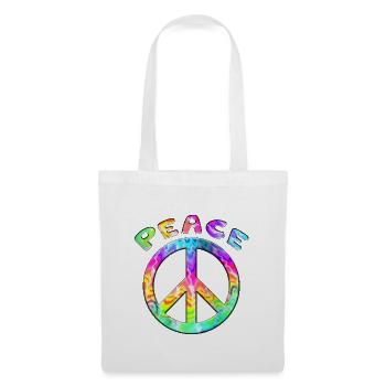 Flower Power Peace Sign Hippie Peace Symbol - Tote Bag - white - Front