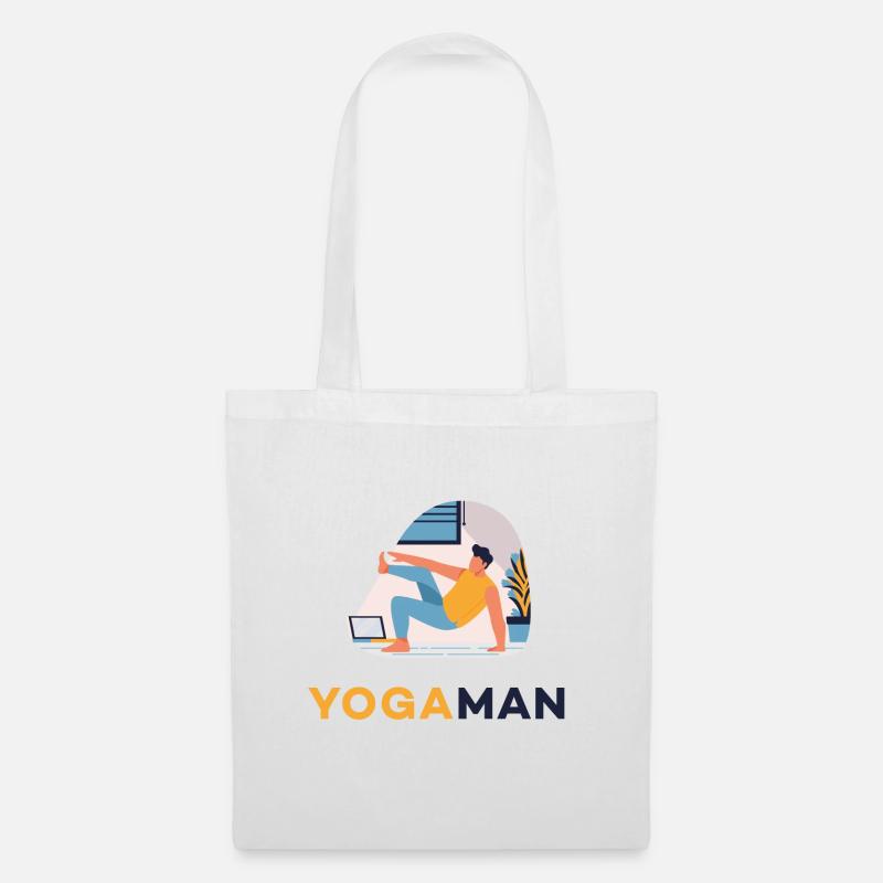 Yoga Man - Stoffbeutel - Weiß