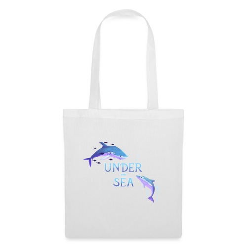 Under the Sea - Shark and Dolphin - Tote Bag