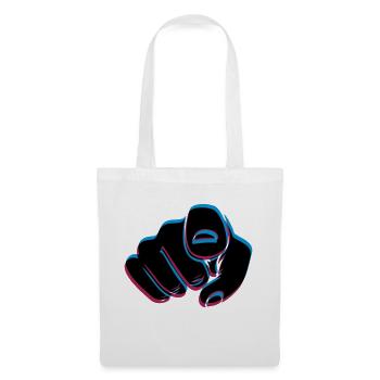 3D effect hand - Tote Bag - white - Front