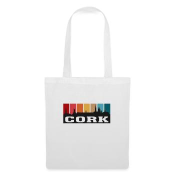 Cork Irlande Voyage Skyline Souvenirs Drapeau Irlandais - Sac en tissu - blanc - Devant