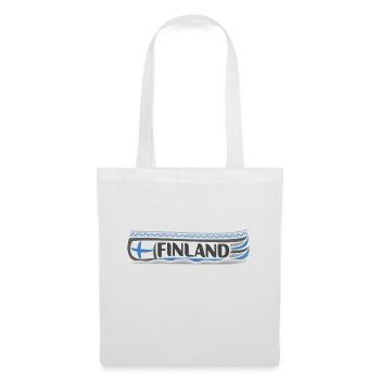 Finland Travel Souvenir Landmark Finnish Flag - Tote Bag - white - Front