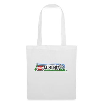 Austria Travel Souvenir Landmark Österreichische Flagge - Stoffbeutel - Weiß - Vorne