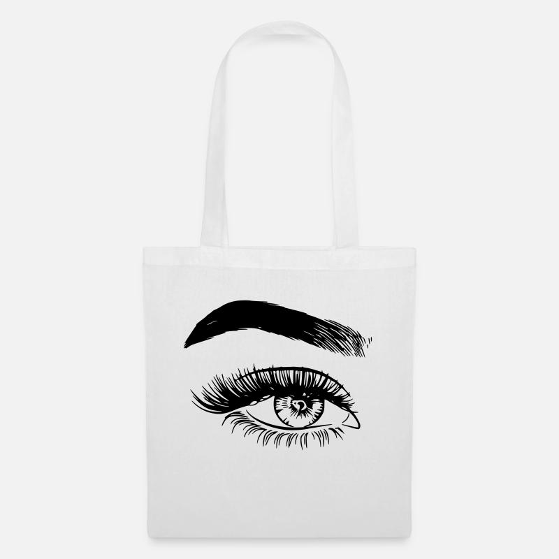 Idée cadeau œil gauche - Sac en tissu - blanc