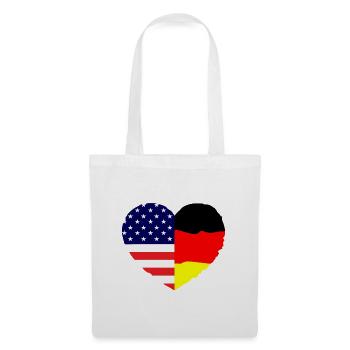 USA und Deutschland - Stoffbeutel - Weiß - Vorne