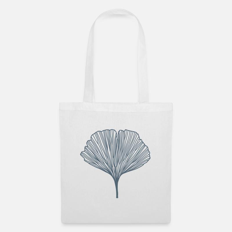 Ginko – Glücksbaum - Stoffbeutel - Weiß