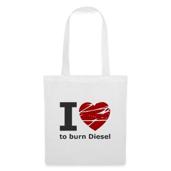 Voiture, diesel et essence - Sac en tissu - blanc - Devant