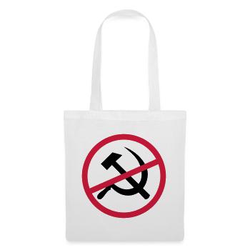 Verboten Kommunismus Schild - Stoffbeutel - Weiß - Vorne