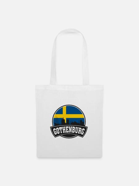 Göteborg Schweden Skyline Travel Souvenir Schwedisch - Stoffbeutel - Weiß