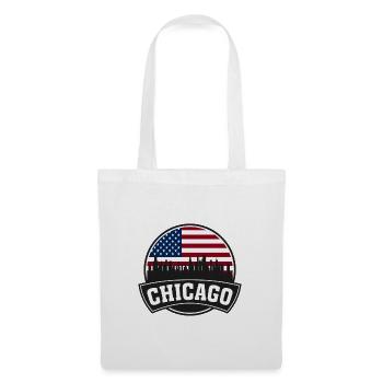 Chicago Illinois USA Skyline Travel Souvenir Ameri - Sac en tissu - blanc - Devant