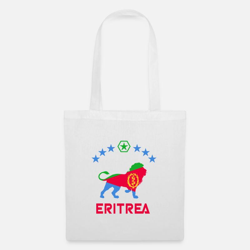 Eritrea Löwen Design - Stoffbeutel - Weiß