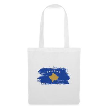 Kosovo Flaggen Design / Geschenkidee - Stoffbeutel - Weiß - Vorne