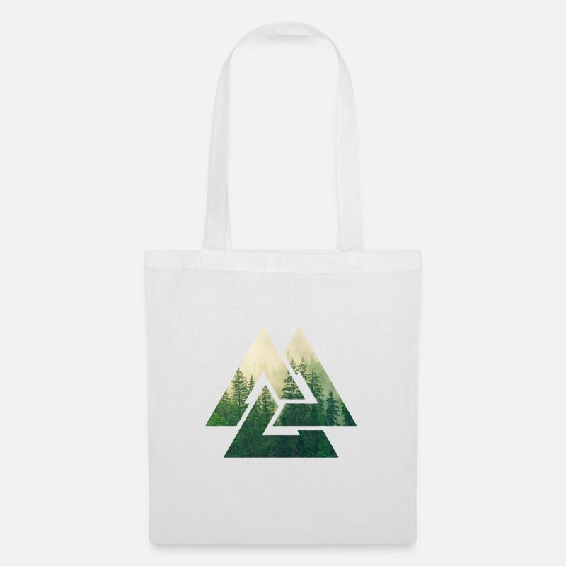 Valknut Wikinger Symbol Valhalla Wald - Stoffbeutel - Weiß