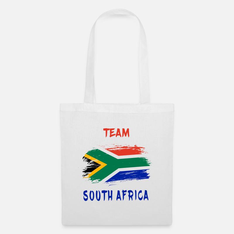 Team Südafrika Flaggen Design - Stoffbeutel - Weiß