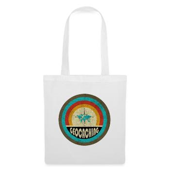 Geocaching Vintage Design - Stoffbeutel - Weiß - Vorne